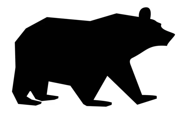 Orso Silhouette Orso Carino Orso Semplice — Vettoriale Stock