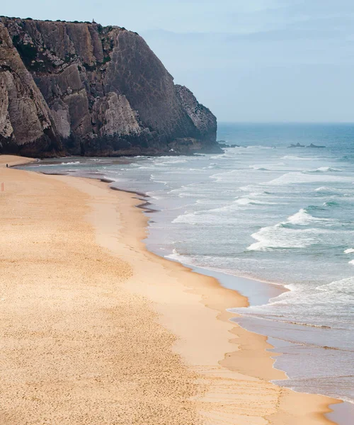 stock image On the coasts of Portugal, the sea is already open to surfer