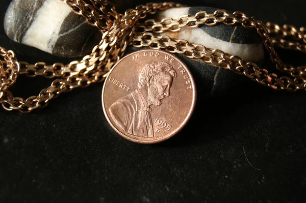 林肯纪念堂 美利坚合众国的硬币 — 图库照片