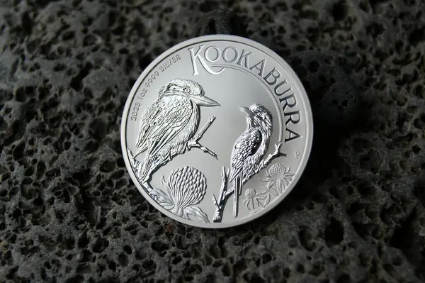 Avustralya saf gümüş yatırım madeni parası 1 dolar Kookaburra 2023.