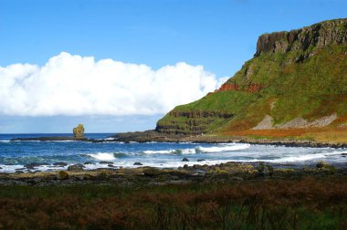 Giant 's Causeway Sahili, Atlantik Okyanusu Bushmills, Kuzey İrlanda 22.10.2023.