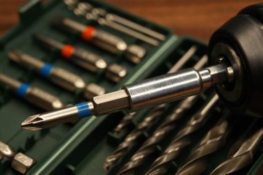 Bir tornavida ısırığının yakın çekimi, ve biraz da....