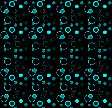 Çemberlerle soyut ve kusursuz desen.