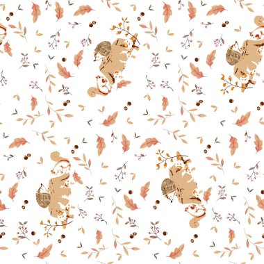 Sevimli çizgi film kedileriyle kusursuz desen