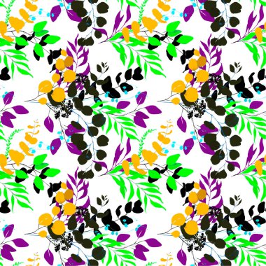 soyut çiçek, vektör çizim ile Dikişsiz desen