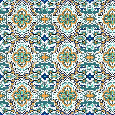 etnik çiçek seamless modeli