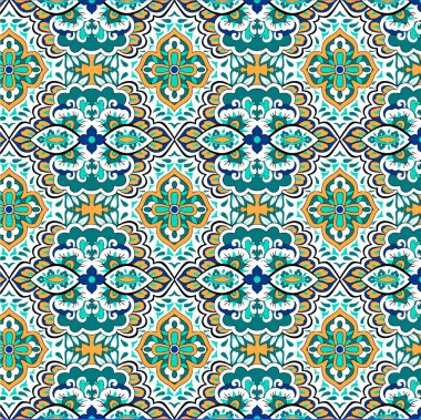 etnik çiçek seamless modeli