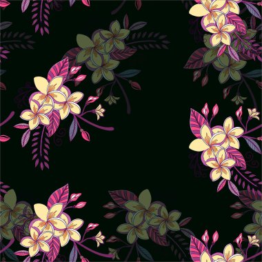 Kusursuz çiçek arkaplanı, vektör illüstrasyon tasarımı, tekstil duvar kağıdı