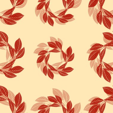 Yapraklı kusursuz desen