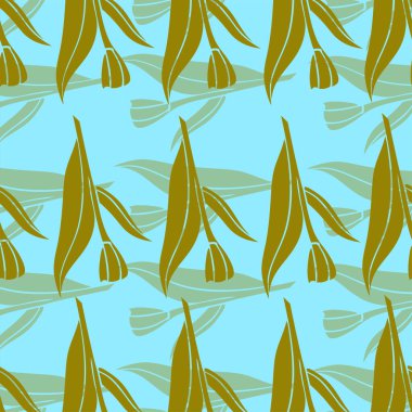 Soyut basit yaprakların kusursuz deseni