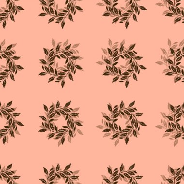 Yaprakların dikişsiz deseni suluboya. el çizimi arkaplan.