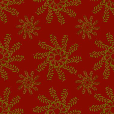 Kırmızı çiçekli kusursuz desen