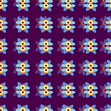 Renkli çiçeklerle kusursuz desen. vektör illüstrasyonu