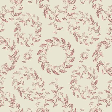 Çiçeksiz desen, vektör çizimi