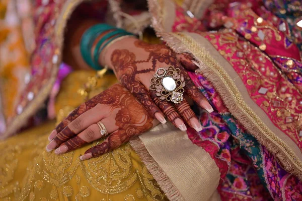 Populäre Mehndi Designs Für Hände Oder Mit Mehandi Indischen Traditionen — Stockfoto