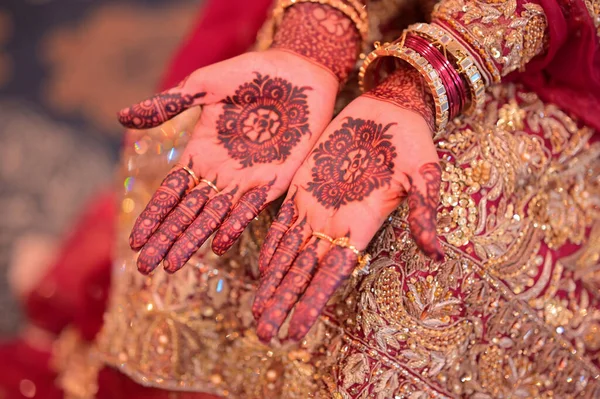 Eller veya eller için popüler Mehndi tasarımlar Mehandi Hint gelenekleri ile boyalı