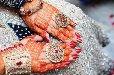 Eller veya eller için popüler Mehndi tasarımlar Mehandi Hint gelenekleri ile boyalı