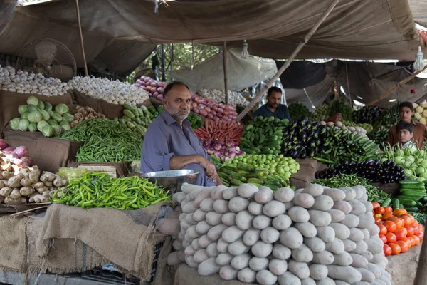 Lahore Pakistan 'da Sebze Satıcısı