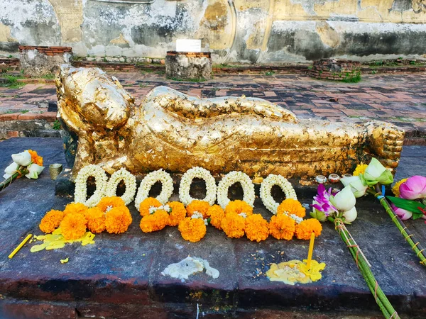 Bouddha Miniature Inclinable Phra Bouddha Sai Yat Wat Lokkayasutha Ayutthaya — Photo