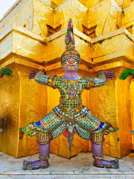 Statue Gardien Singe Wat Phra Kaew Temple Bouddha Émeraude Centre — Photo