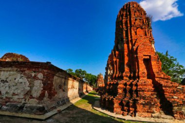 Wat Mahathat Tapınağı 'ndan Pagodas, Prangs ve Viharas, Ayutthaya, Tayland