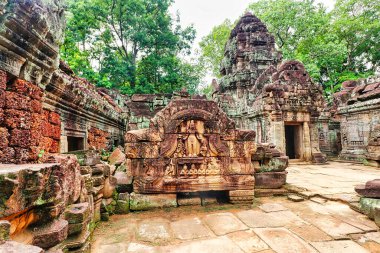 Preah Khan - 12. yüzyıl tapınağı Khmer Kralı Jayavarman VII tarafından Siem Reap, Kamboçya, Asya 'da inşa edildi