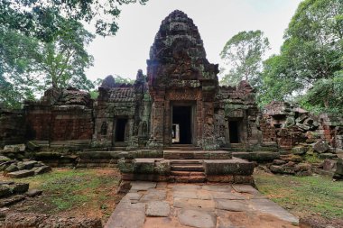 Preah Khan - 12. yüzyıl tapınağı Khmer Kralı Jayavarman VII tarafından Siem Reap, Kamboçya, Asya 'da inşa edildi