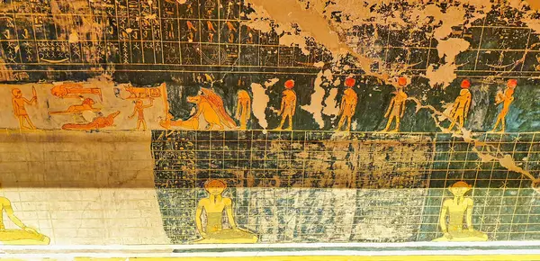 Tavanda, Orion ve Ramesside yıldız haritası ve takvimin bir parçası. Orion, Ramesses IX, KV6, Krallar Vadisi 'nde, Luxor, Mısır' da, Orion ve Rahim of Nut ve çevresel kutup takımyıldızları da dahil.
