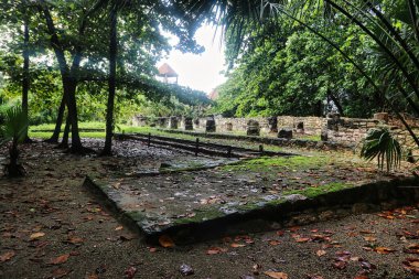 Chac Sarayı, San Miguelito harabelerindeki Maya yağmur tanrısı tanrısı tanrısı, M.S. 11. yüzyıldan 13. yüzyıla kadar Meksika 'nın Cancun kentindeki Otel Bölgesi' nde bulunan klasik Maya kalıntıları.