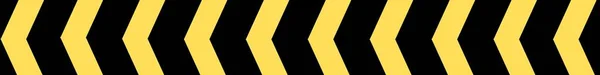 Yellow and black left direction arrow horizontal reflective tape. A long horizontal stripe in arrow design. Reflective warning sign tape.