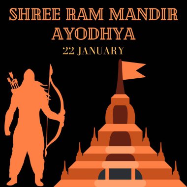 Shri Ram Janmbhoomi Teerth Kshetra Ram Mandir, Ayodhya 'da. Tanrı Ram 'ın doğduğu yer. 22 HAZİRAN 2024 Göreve başlama bayrağı.