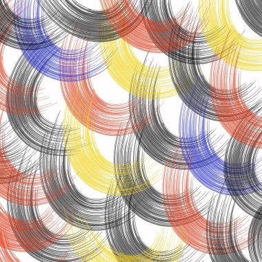 Retro seamless colourful curve pattern from the 50s and 60s. Seamless abstract Vintage background for textile and fabric use. Organic background. Geometric pattern. clipart