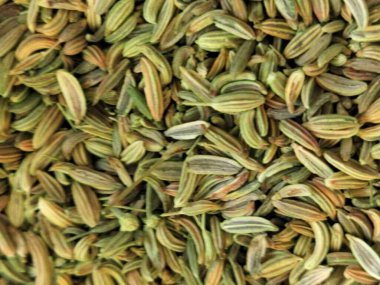Rezene tohumu arka planı. Rezene tohumları ya da doku gösteren soaf. Genelde Hindistan 'da ağız spreyi olarak kullanılır. 