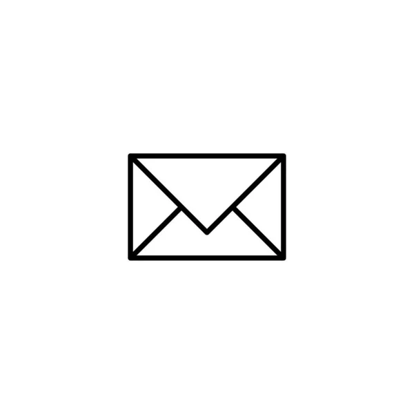 İleti basit çizgi vektör tasarımı, siyah renk izole edilmiş beyaz arkaplan