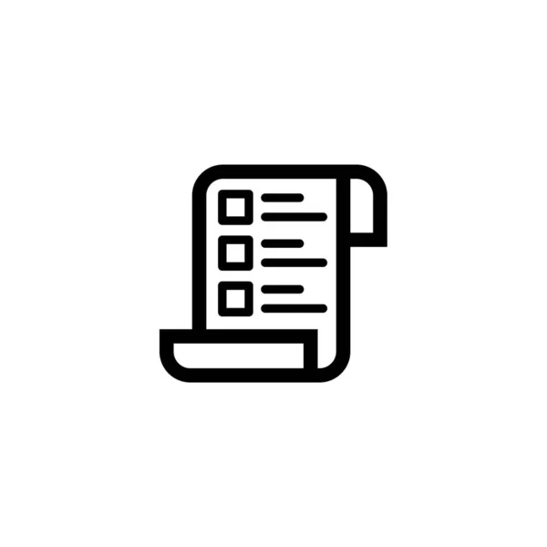 Simge vektör tasarımını listele. beyaz arkaplanda izole edilmiş siyah beyaz siluet çizimi