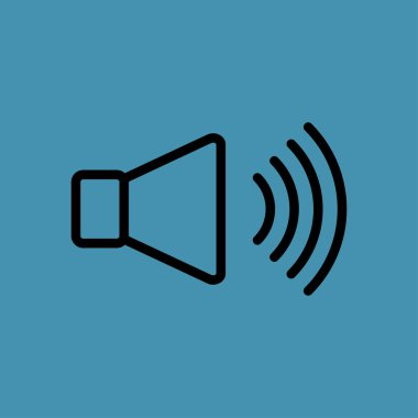 hoparlör ikon vektör çizimi tasarımı