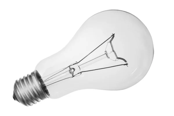 Lâmpada Incandescência Sobre Fundo Branco Equipamento Eléctrico Dispositivos Iluminação — Fotografia de Stock