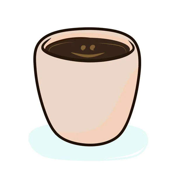 Vektorový Hrnek Kávu Izolované Bílém Pozadí — Stockový vektor