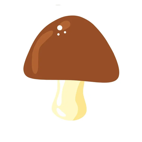 蘑菇图标 蘑菇病媒图标的卡通画 在白色背景下隔离 — 图库矢量图片