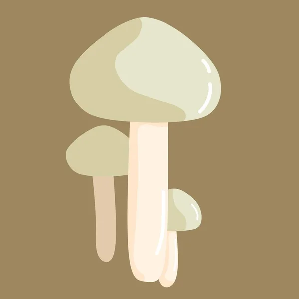 蘑菇图标 蘑菇病媒图标的平面插图 — 图库矢量图片