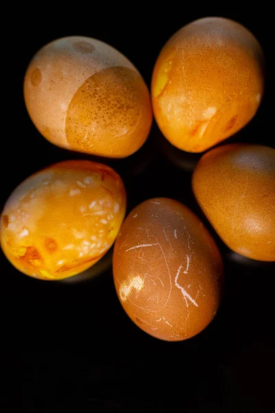 Telur Paskah Dengan Latar Belakang Hitam Latar Belakang Telur Paskah — Stok Foto