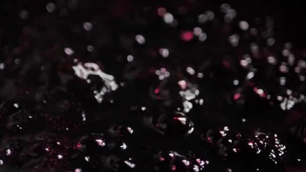 Ягідне Варення Кипить Бульбашками Піною Чорне Ягідне Варення Зимових Запасів — стокове відео