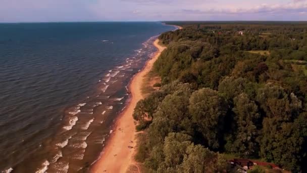 Rzeka Gauja Łotewskim Parku Przyrody Zamek Turaida Nad Brzegiem Gauja — Wideo stockowe