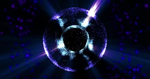 Абстрактная Энергетическая Сфера Частиц Магический Шар Молекулярная Плазменная Сфера Мистические — стоковое видео