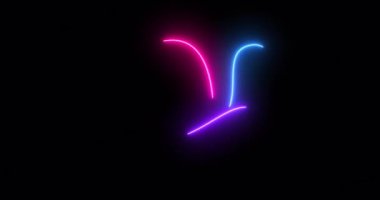 Parlak neon çizgileri olan soyut bir arkaplan, lazer gösterisi, neon kıvrımlar, ultraviyole spektrum, 3D görüntüleme. Kusursuz döngü 4K videosu. Ekran Koruyucu video canlandırması