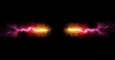 Üç boyutlu parlayan toz izi. Parlak parçacıklar ve parıltılar, havai fişek patlaması. Giriş açıcı. Logo teşhircisi. Xmas