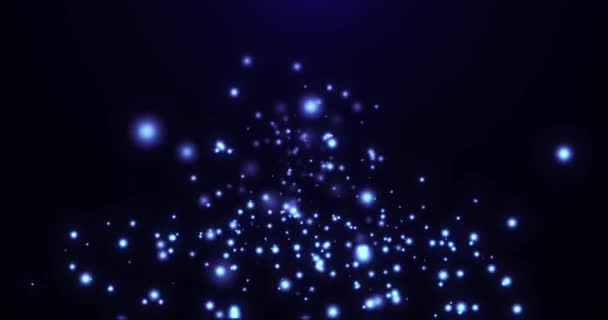 在地板上弹射粒子 坠落的五彩斑斓的小粒子 4K视频 3D动画 — 图库视频影像