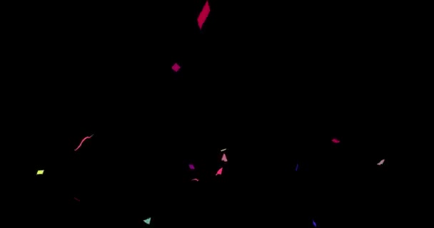Pacote Explosões Confete Uma Explosão Partículas Coloridas Arco Íris Colorido — Vídeo de Stock