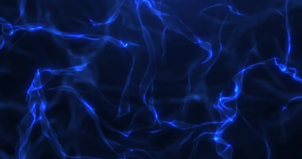 蓝色烟雾 波浪形数字背景 神奇的五彩缤纷的抽象能量 无缝圈 — 图库视频影像
