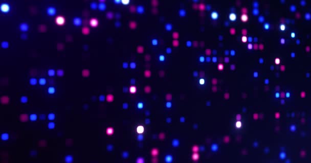 Latar Belakang Digital Abstrak Dengan Lampu Neon Menyala Cyberspace Futuristik — Stok Video